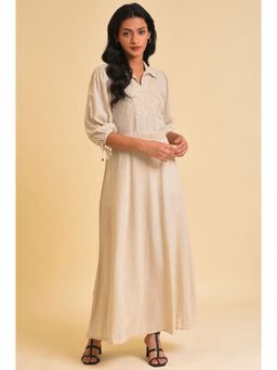 W - Beige Stripes Dress (Set of 2)