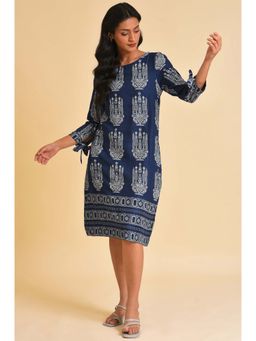 W - Blue Printed Dress