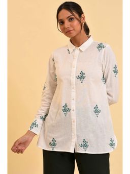 W - White Embroidered Shirt