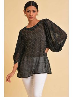 W - Black Floral Top