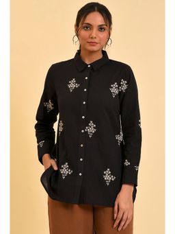 W - Black Embroidered Shirt