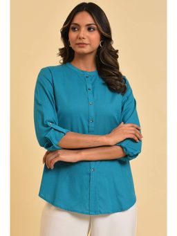W - Teal Solid Top