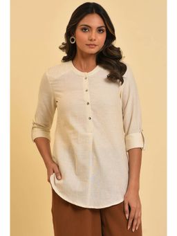 W - Off White Solid Top