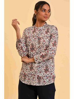 W - White Floral Top