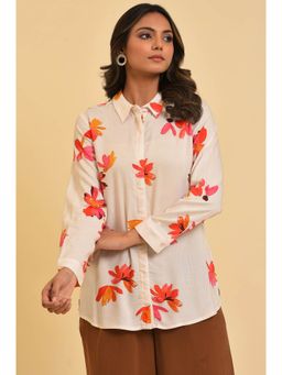 W - White Floral Shirt