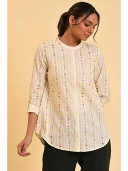 W - Off White Floral Top