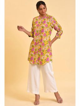 W - Yellow Floral Tunic