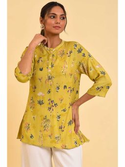 W - Yellow Printed Top
