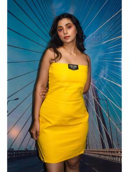 RISING AMONG - Yellow Taxi Mini Dress