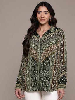 Ritu Kumar - Black Zeya Classis Collor Full Sleeves Shirt