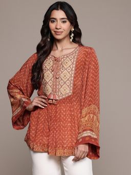 Ritu Kumar - Rust Kanan Full Sleeves Top