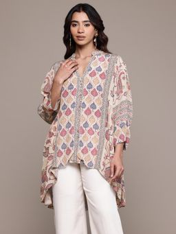 Ritu Kumar - Ecru Kantha Art Full Sleeves Top