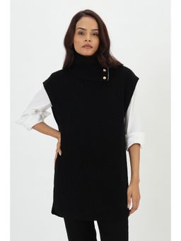 Femmella - Black Lurex Turtle Neck Sweater