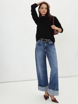 Femmella - Black Turtle Neck Sweater