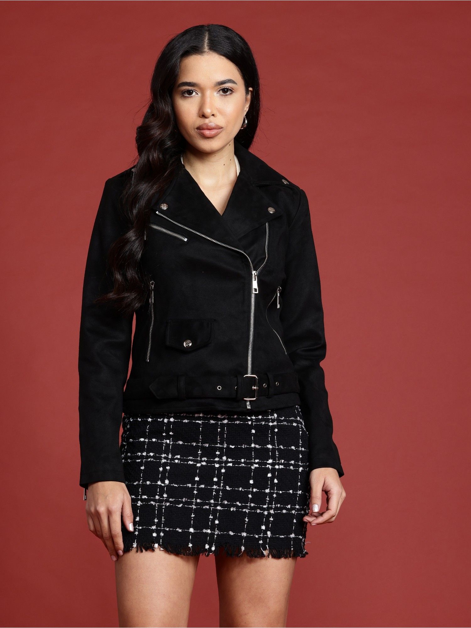 leather retail Black Suede Jacket-picture-29