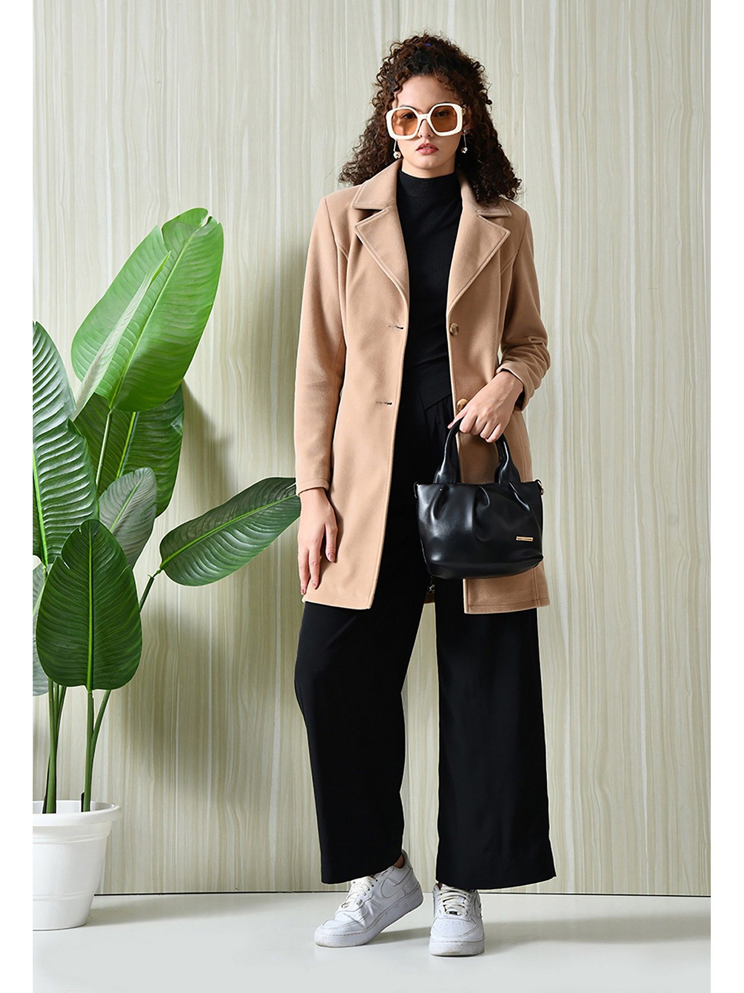 tboj Beige Longline Winter Coat-picture-18