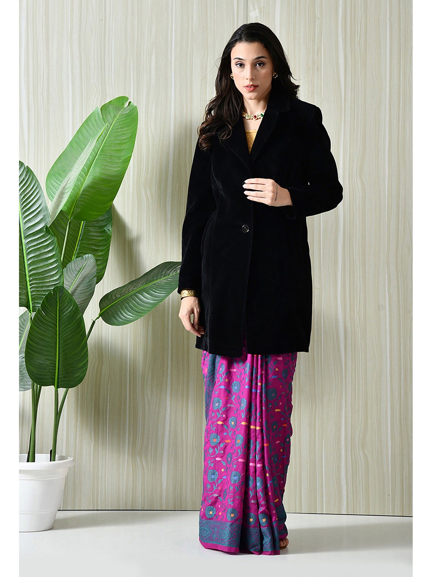 tboj Black Solid Winter Coat-picture-27