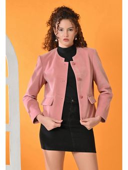 TBOJ - Pink Women Tailored Crop Jacket