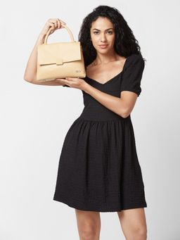 Globus - Women Beige Textured Casual Handheld Sling Bag