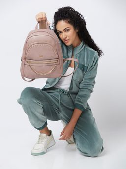 Globus - Women Beige Solid Smart Casual Backpack