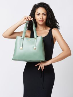 Globus - Women Sage Green Solid Casual Handheld Sling Bag