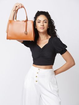 Globus - Women Tan Solid Casual Handheld Sling Bag