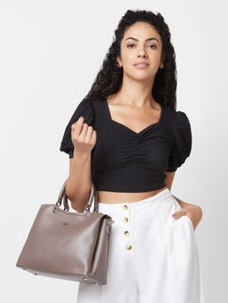 Globus - Women Dark Grey Textured Casual Handheld Sling Bag