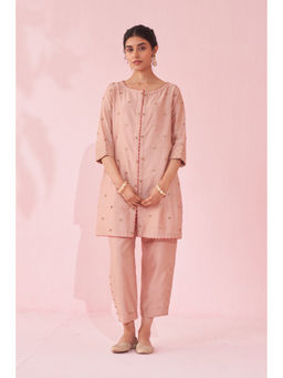 STUDIO BAGECHAA - Gulbadam Blush Pink Kurta with Pant (Set of 2)