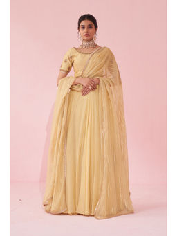 STUDIO BAGECHAA - Gulkand Yellow Lehenga with Blouse and Dupatta (Set of 3)