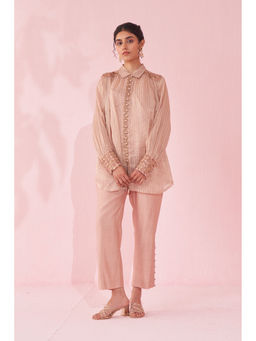 STUDIO BAGECHAA - Gina Blush Pink Shirt with Pant and Inner (Set of 3)