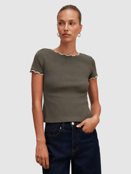 Forever New - Rebecca Scallop Trim Top