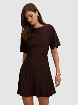 Forever New - Cora Flutter Sleeve Tie Mini Dress