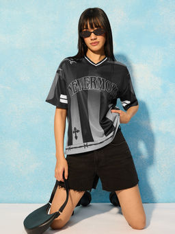 The Souled Store - Wednesday Nevermore Women Oversized T-Shirt