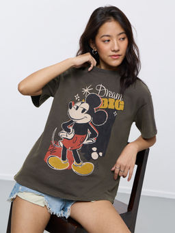 The Souled Store - Official Mickey Mouse Dream Big Women Oversized T-Shirt