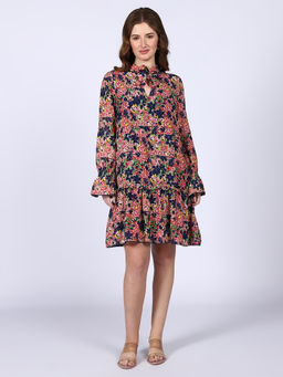Saint G - Womens Multi-Colour Floral Mini Dress