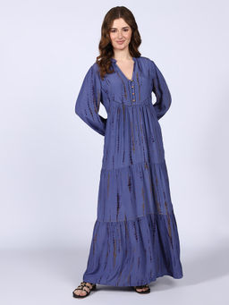 Saint G - Womens Purple Long Maxi Dress