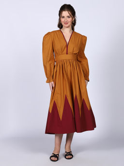 Saint G - Womens Cotton Poplin Long Midi Dress