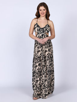 Saint G - Womens Cut Out Waist Long Maxi Dress