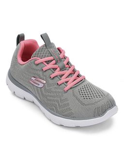 SKECHERS - Womens Summits Grey Coral Casual Walking Shoes