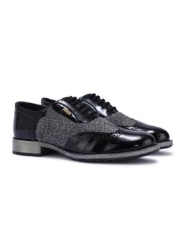 WOODLAND - Women Black Brogues