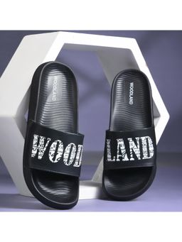WOODLAND - Women Black Sliders