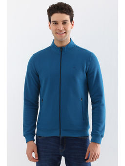 Allen Solly - Men Blue Full Sleeves Casual Sweatshirt