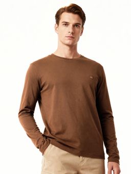 DaMENSCH - Men Brown Full Sleeve T Shirt