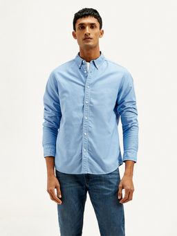 Levi's - Men's Blue Solid Slim Fit Shirt