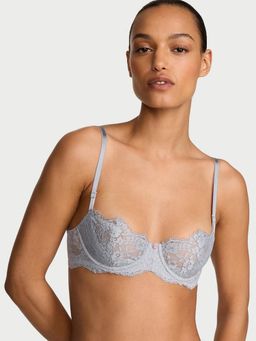 Victoria's Secret - Dream Angels Wicked Unlined Lace Balconette Grey Bra