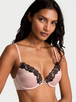 Victoria's Secret - Very Sexy Smooth Lace-Trim Push-Up Pink Bra