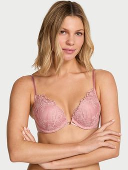 Victoria's Secret - Very Sexy Bombshell Rose Lace Shimmer Push-Up Pink Bra