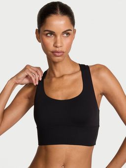 Victoria's Secret - VSX Elevate Tuxedo Shine Longline Black Bra