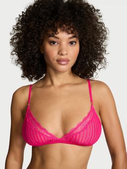 Victoria's Secret - Tease Sheer Stripe Triangle Pink Bra