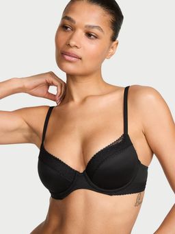 Victoria's Secret - Body by Victoria Lace-Trim Lightly Lined Demi Black Bra